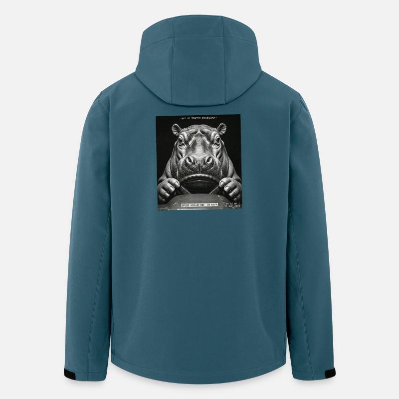 Hippopotamus Radar Control Speed Cameras - Men’s Recycled Softshell Jacket by Stanley/Stella - stargazer