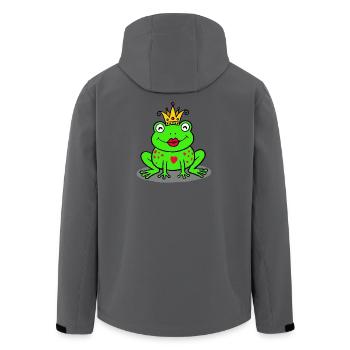 Königlicher Frosch mit Herz - Recycelte Männer Softshell-Jacke von Stanley/Stella - Dunkles Petrol - Hinten - AI Model Male 185 light (185cm)