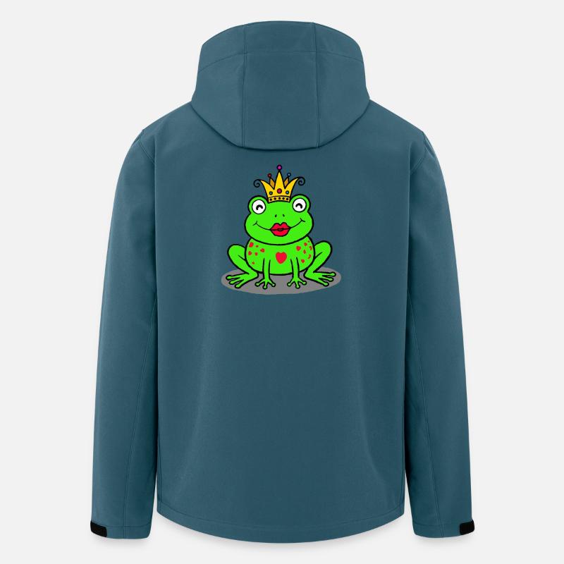Königlicher Frosch mit Herz - Recycelte Männer Softshell-Jacke von Stanley/Stella - Dunkles Petrol