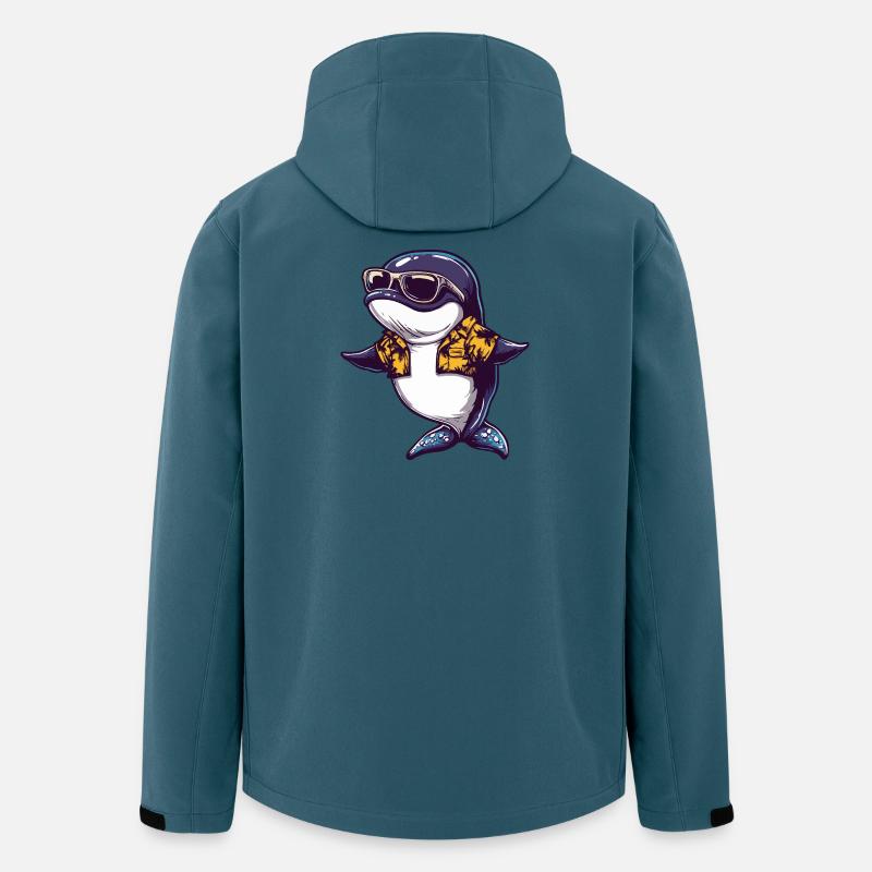 Whale Comic Vacation - Men’s Recycled Softshell Jacket by Stanley/Stella - stargazer