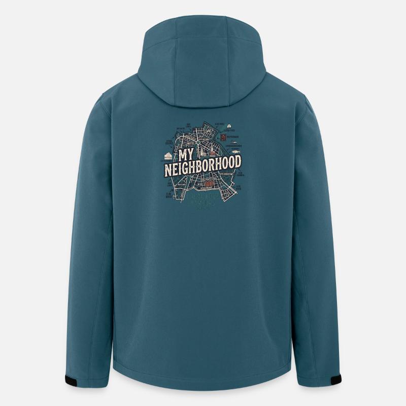Hamburg Meine Nachbarschaft - Recycelte Männer Softshell-Jacke von Stanley/Stella - Dunkles Petrol