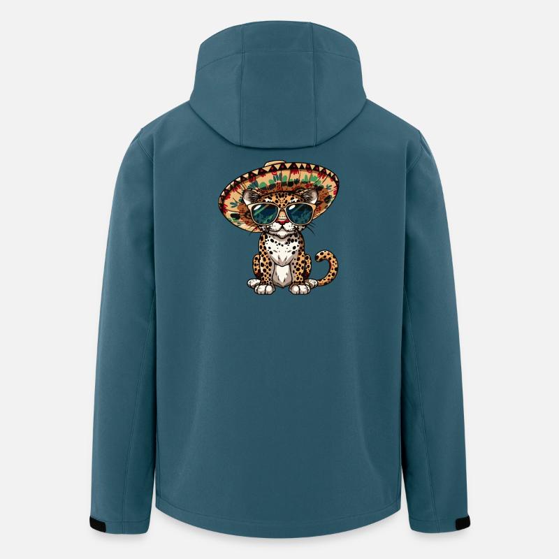 Leopard Comic Funny Sombrero - Men’s Recycled Softshell Jacket by Stanley/Stella - stargazer