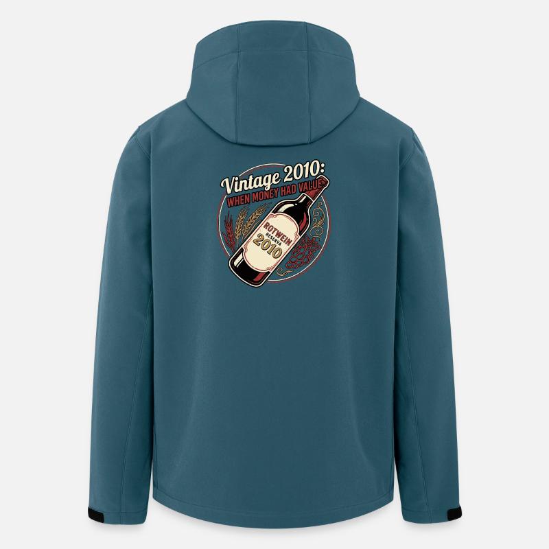 Vin rouge millésimé - Veste softshell homme en polyester recyclé Stanley/Stella - bleu pétrole foncé