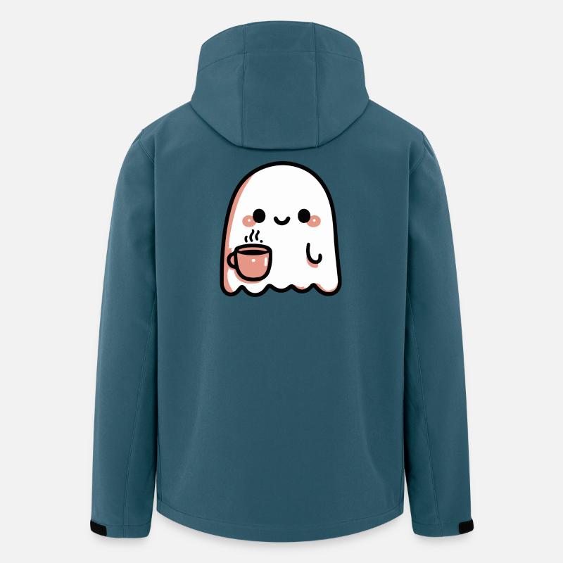 Ghost Kawaii Café - Men’s Recycled Softshell Jacket by Stanley/Stella - stargazer