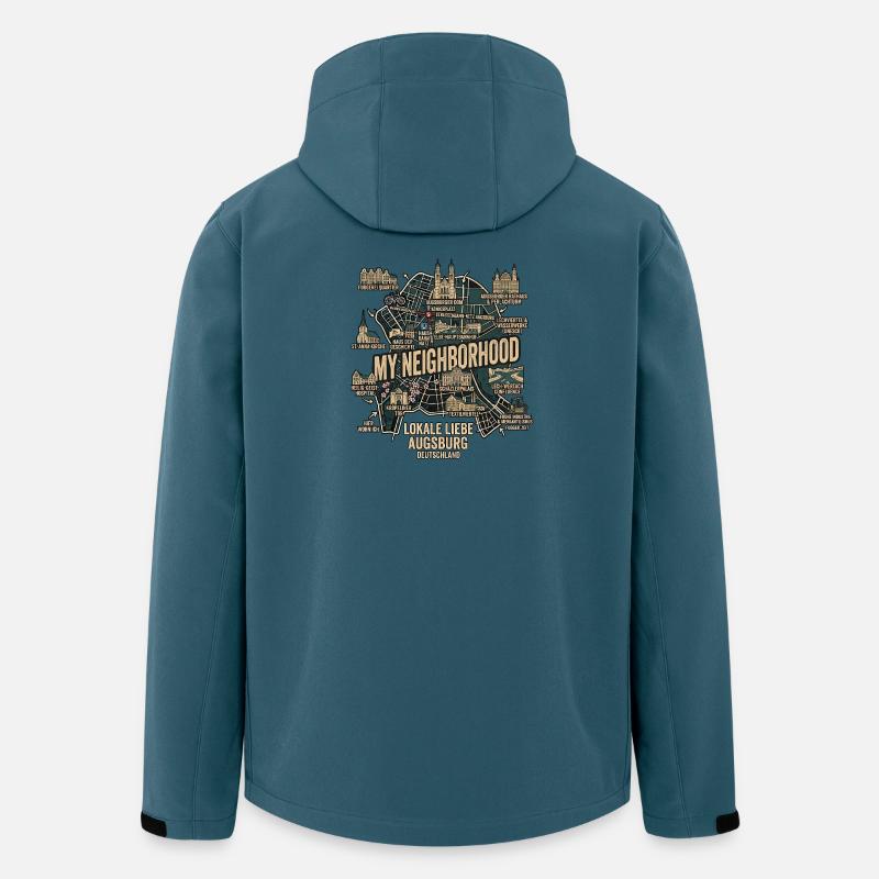Local Love Augsburg - Recycelte Männer Softshell-Jacke von Stanley/Stella - Dunkles Petrol