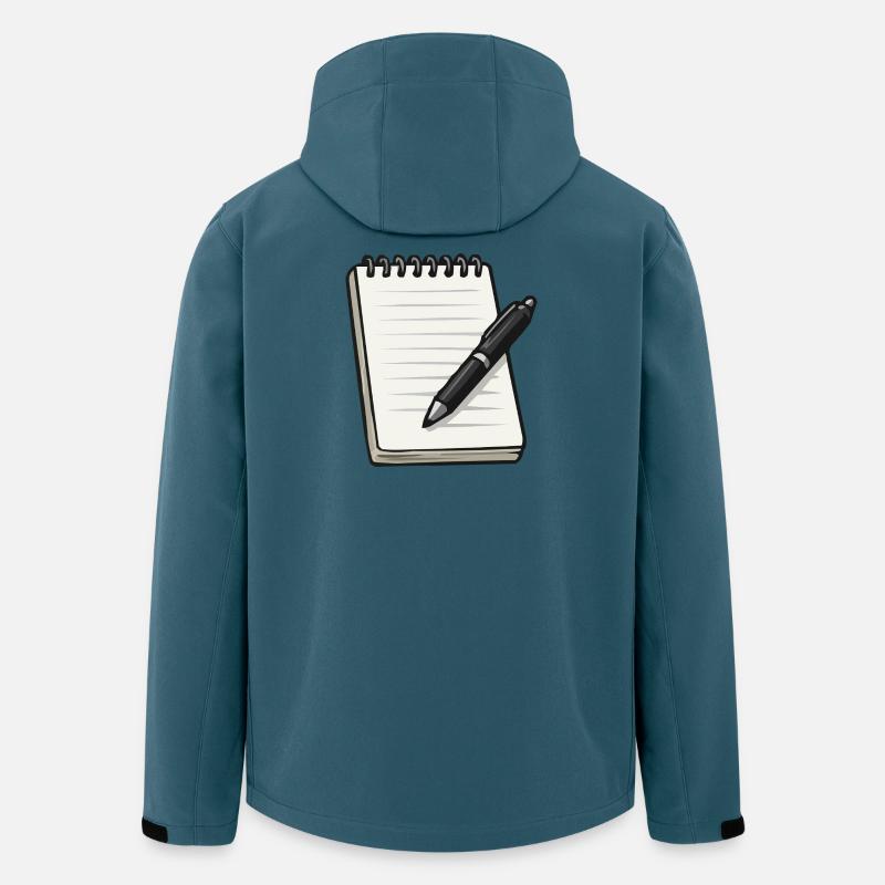 Notizheft - Recycelte Männer Softshell-Jacke von Stanley/Stella - Dunkles Petrol