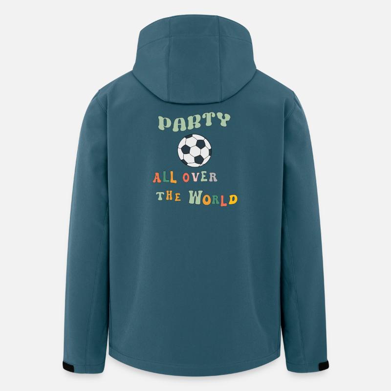  Fußballparty  - Recycelte Männer Softshell-Jacke von Stanley/Stella - Dunkles Petrol