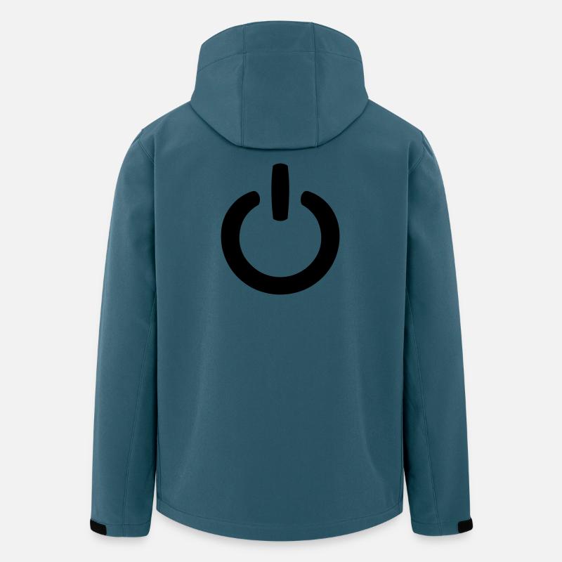Power Symbol - Recycelte Männer Softshell-Jacke von Stanley/Stella - Dunkles Petrol