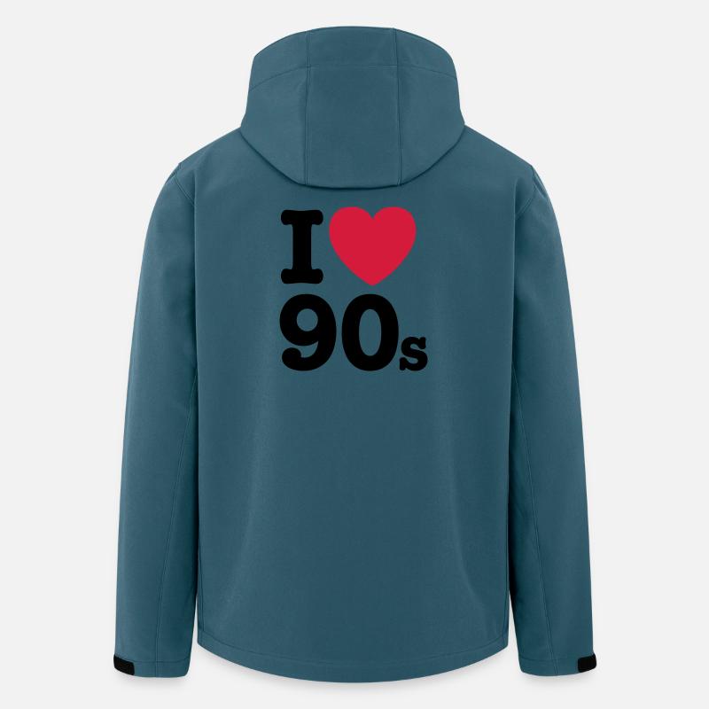I love the 90s - Recycelte Männer Softshell-Jacke von Stanley/Stella - Dunkles Petrol