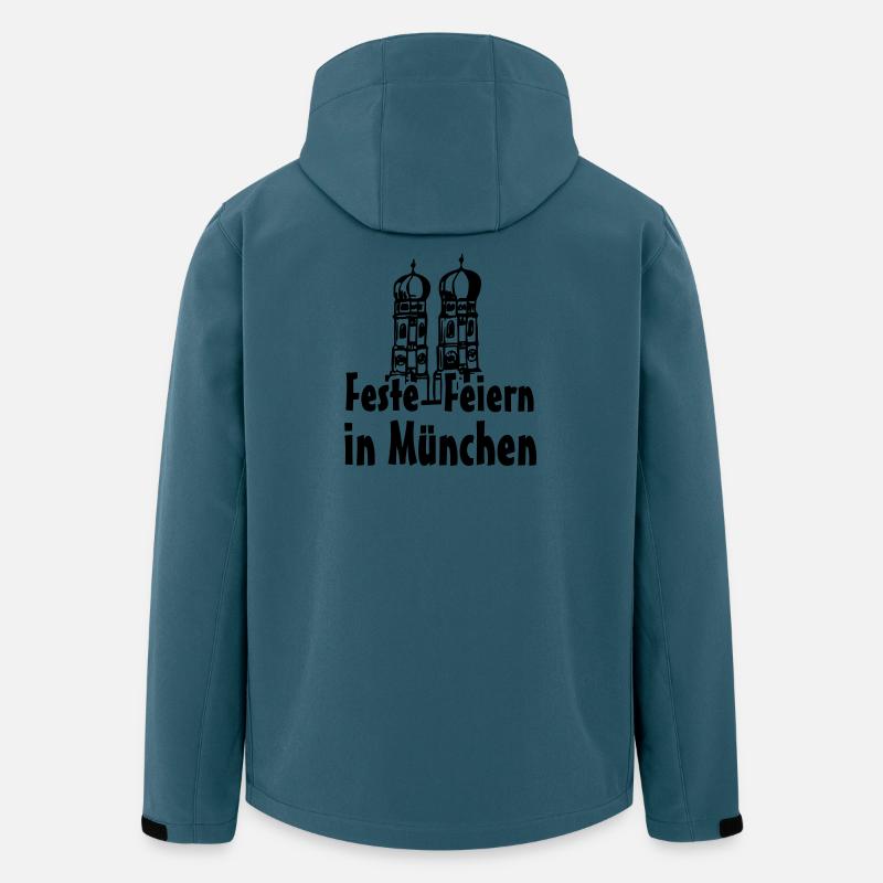 München Bayern Geschenk - Recycelte Männer Softshell-Jacke von Stanley/Stella - Dunkles Petrol