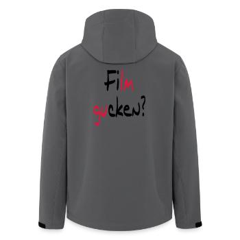 Film gucken? oder Ficken? - Recycelte Männer Softshell-Jacke von Stanley/Stella - Dunkles Petrol - Hinten - AI Model Male 185 light (185cm)