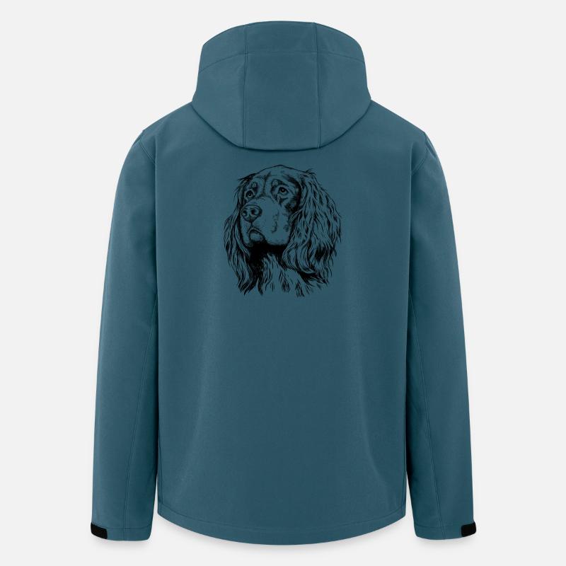 Gordon Setter Portrait - Recycelte Männer Softshell-Jacke von Stanley/Stella - Dunkles Petrol