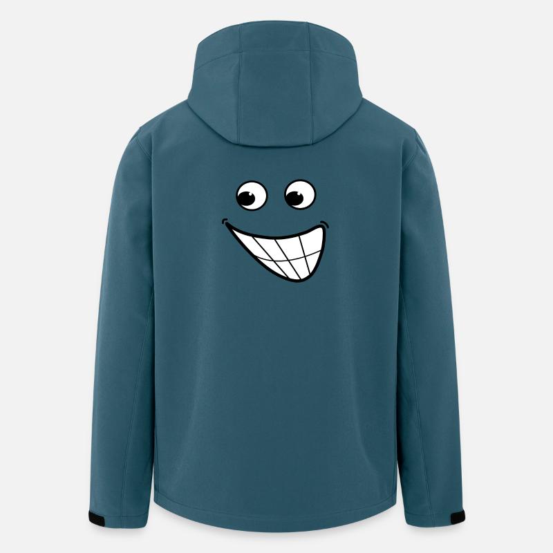 Sourire cartoon - Veste softshell homme en polyester recyclé Stanley/Stella - bleu pétrole foncé