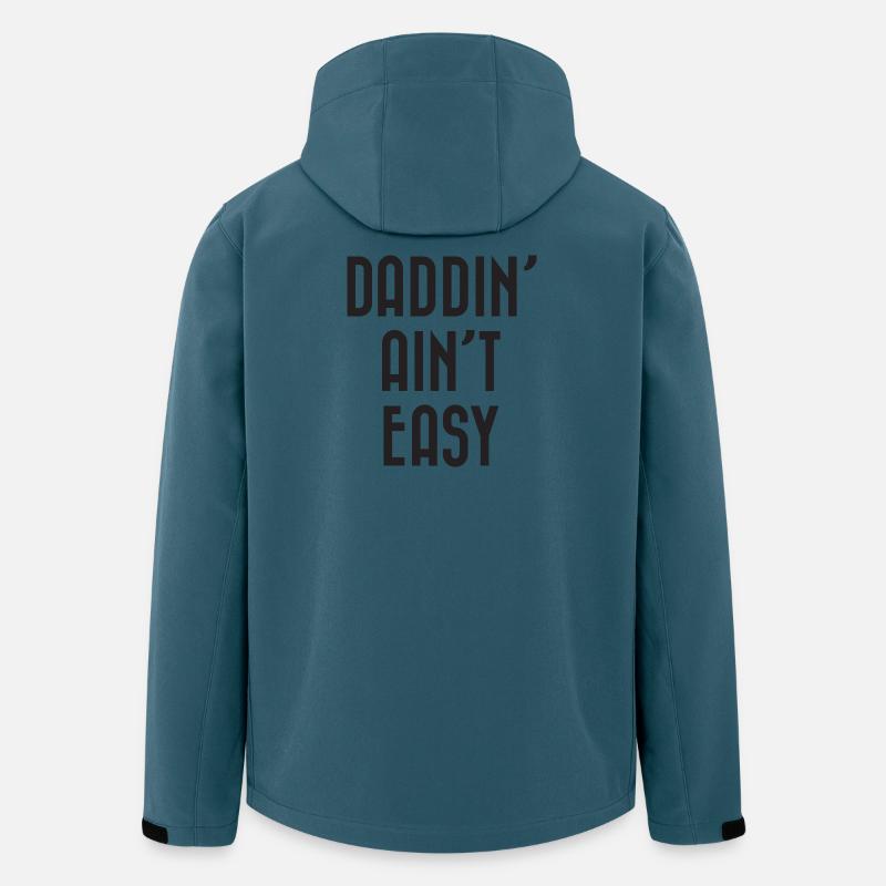 Daddin' Ain't Easy - Recycelte Männer Softshell-Jacke von Stanley/Stella - Dunkles Petrol