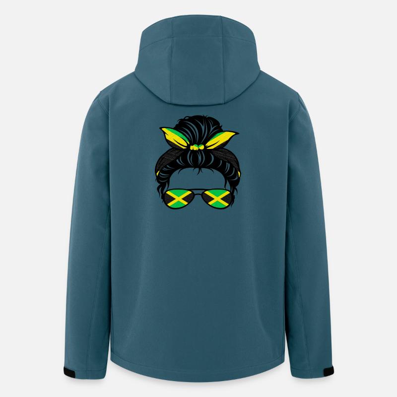 Jamaika Flaggen-Sonnenbrille - Recycelte Männer Softshell-Jacke von Stanley/Stella - Dunkles Petrol