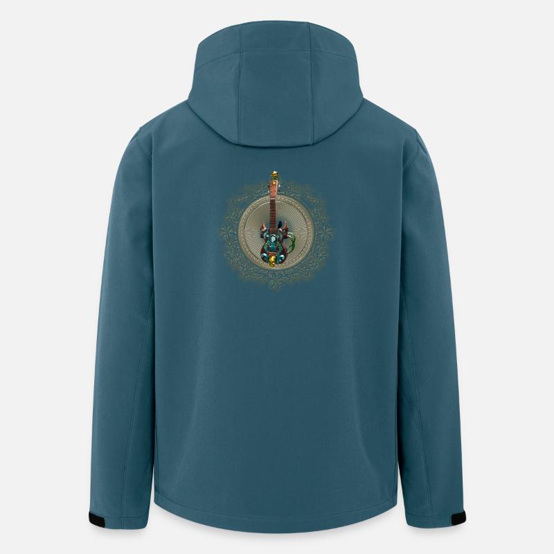 Fantasy Gitarre - Recycelte Männer Softshell-Jacke von Stanley/Stella - Dunkles Petrol