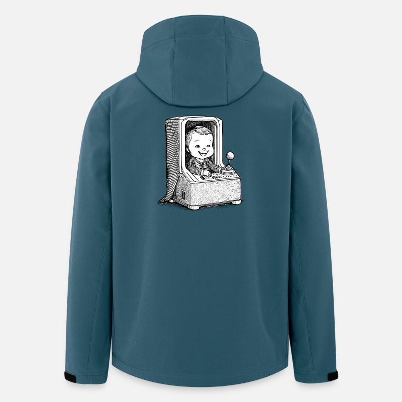 Bébé d’arcade - Veste softshell homme en polyester recyclé Stanley/Stella - bleu pétrole foncé