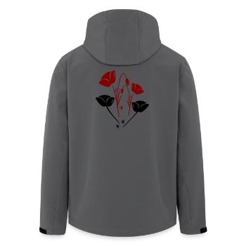 Tulpen mit Ameisen - Recycelte Männer Softshell-Jacke von Stanley/Stella - Dunkles Petrol - Hinten - AI Model Male 185 light (185cm)