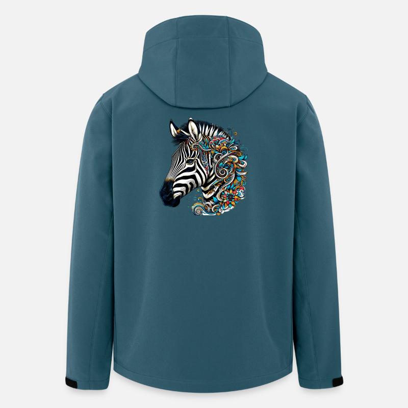 Zebra - Recycelte Männer Softshell-Jacke von Stanley/Stella - Dunkles Petrol