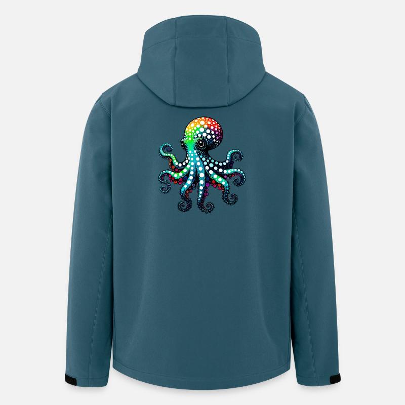 Krake - Recycelte Männer Softshell-Jacke von Stanley/Stella - Dunkles Petrol
