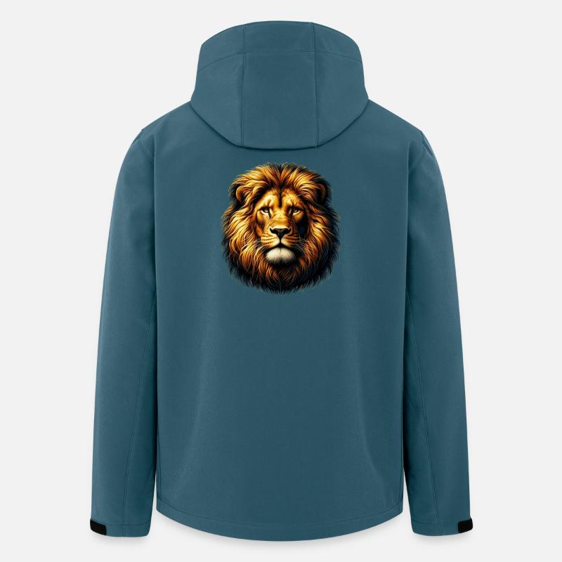 Löwe - Recycelte Männer Softshell-Jacke von Stanley/Stella - Dunkles Petrol