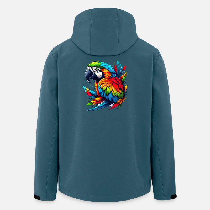 Papagei - Recycelte Männer Softshell-Jacke von Stanley/Stella - Dunkles Petrol