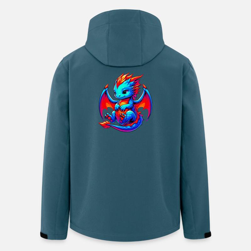 Drache - Recycelte Männer Softshell-Jacke von Stanley/Stella - Dunkles Petrol