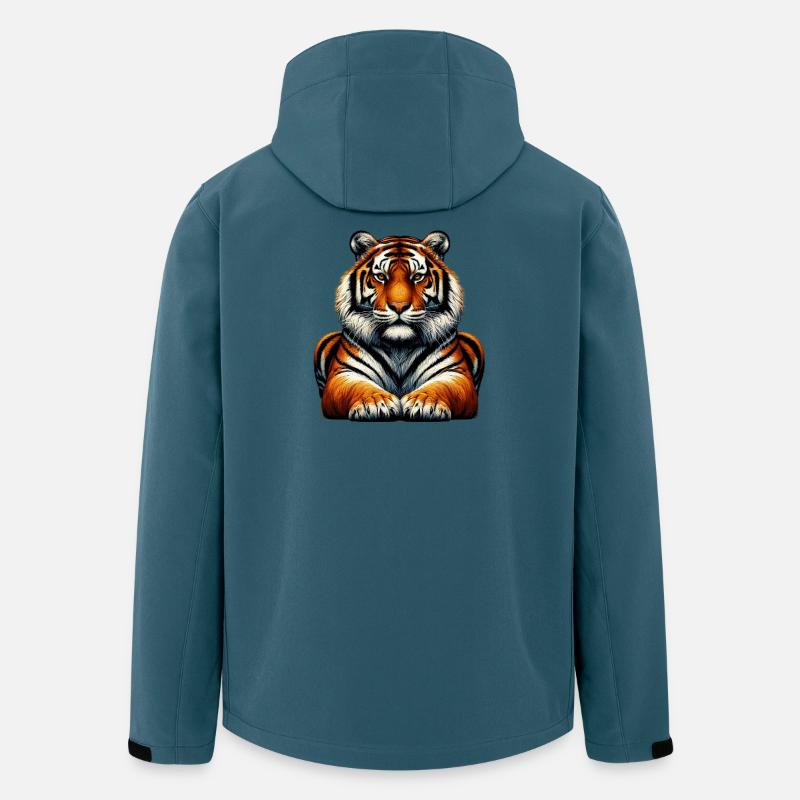 Tiger - Recycelte Männer Softshell-Jacke von Stanley/Stella - Dunkles Petrol
