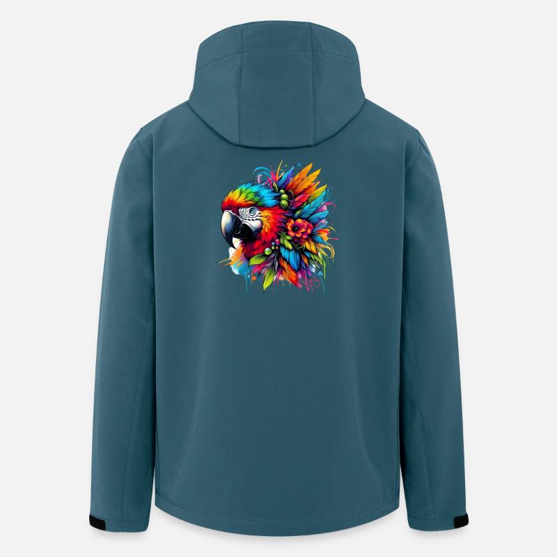 Papagei - Recycelte Männer Softshell-Jacke von Stanley/Stella - Dunkles Petrol