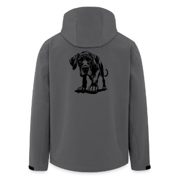 Great Dane - Men’s Recycled Softshell Jacket by Stanley/Stella - stargazer - Back - AI Model Male 185 light (185cm)