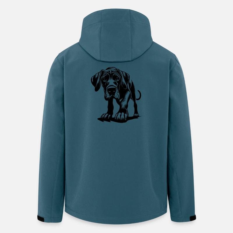 Deutsche Dogge - Recycelte Männer Softshell-Jacke von Stanley/Stella - Dunkles Petrol