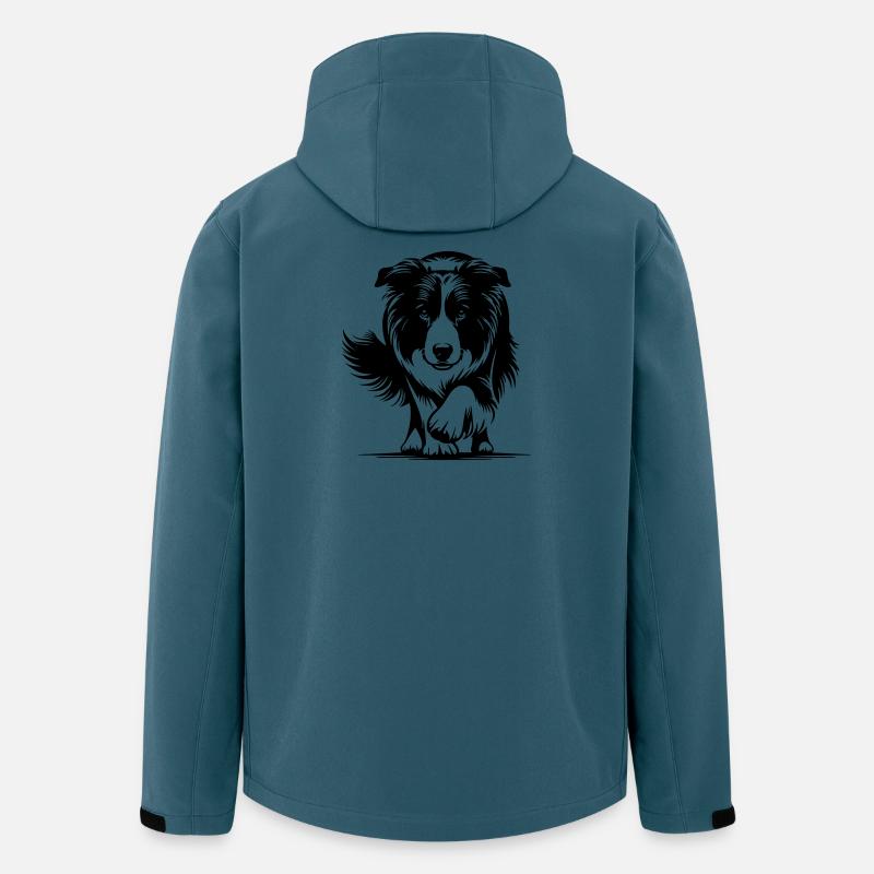 Border Collie - Men’s Recycled Softshell Jacket by Stanley/Stella - stargazer