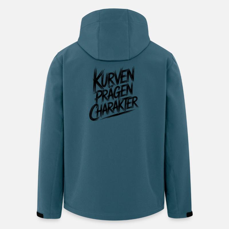 Kurven praegen Charakter - Recycelte Männer Softshell-Jacke von Stanley/Stella - Dunkles Petrol
