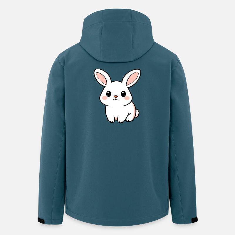 Lapin blanc - Veste softshell homme en polyester recyclé Stanley/Stella - bleu pétrole foncé