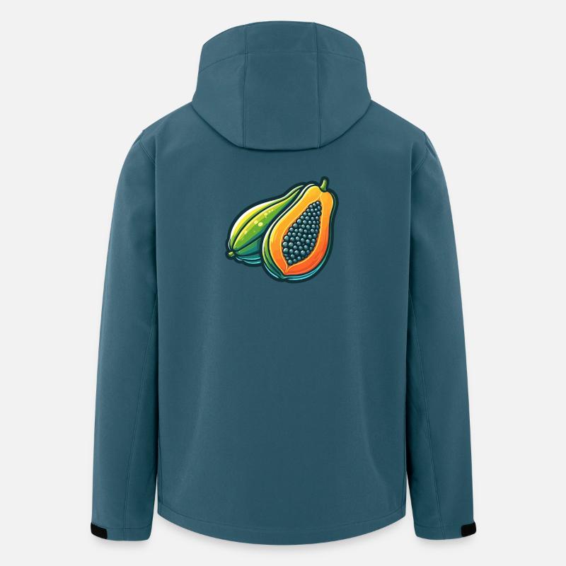 Bunte Papaya Inspirierende Kunstwerke - Recycelte Männer Softshell-Jacke von Stanley/Stella - Dunkles Petrol