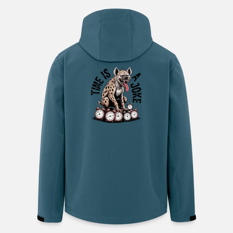 Lachende Hyäne Zeit Witz - Recycelte Männer Softshell-Jacke von Stanley/Stella - Dunkles Petrol
