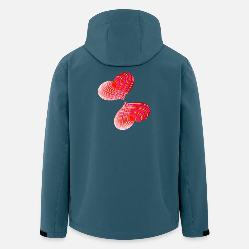 Verliebte Herzen | Pärchen | Liebe | Geschenkidee - Recycelte Männer Softshell-Jacke von Stanley/Stella - Dunkles Petrol