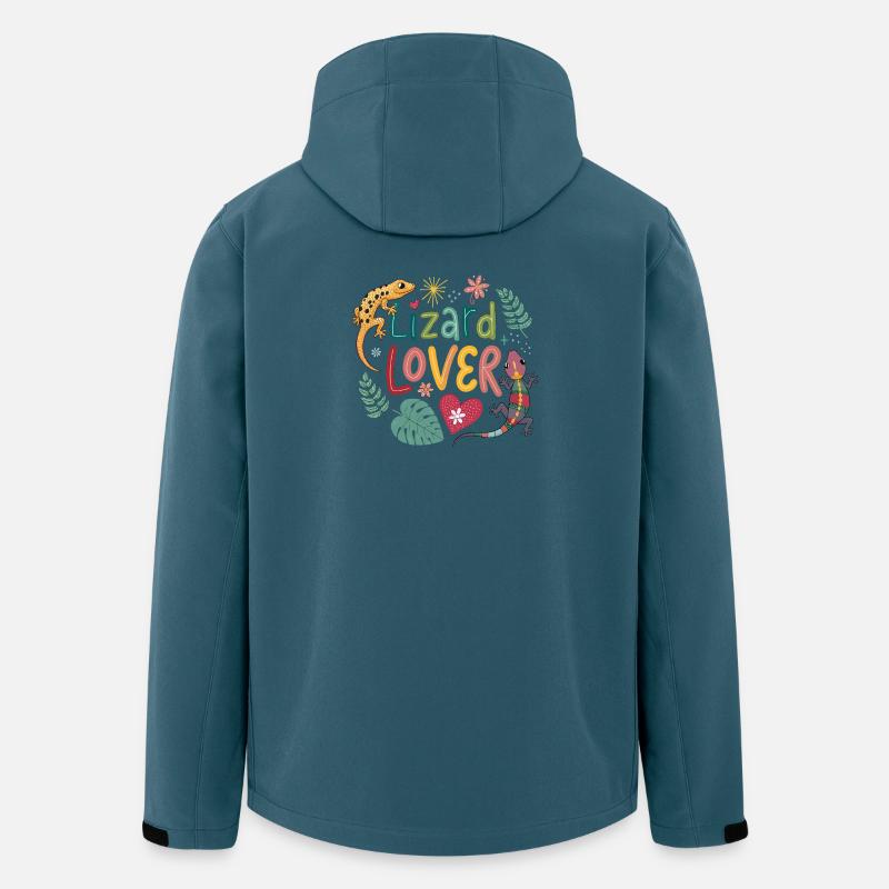 Eidechsenliebhaber Illustration - Recycelte Männer Softshell-Jacke von Stanley/Stella - Dunkles Petrol