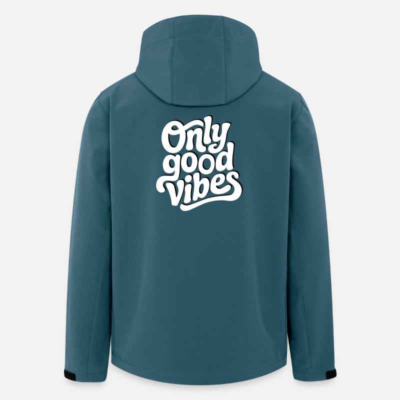 Positive Vibes Hand Lettering Design - Men’s Recycled Softshell Jacket by Stanley/Stella - stargazer