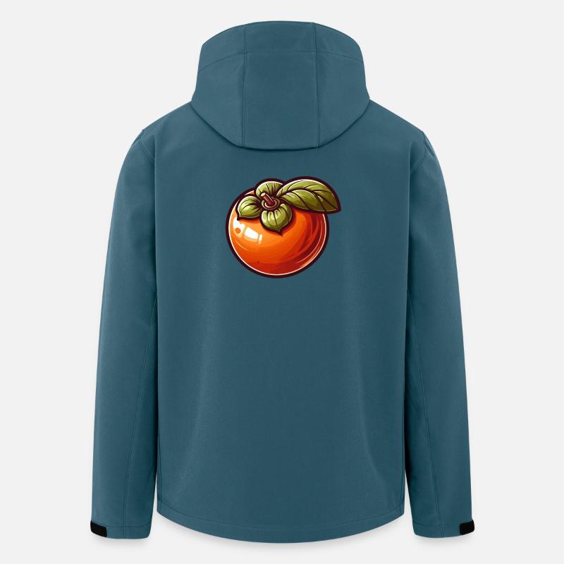 Kaki Cartoon Éclat Orange - Veste softshell homme en polyester recyclé Stanley/Stella - bleu pétrole foncé