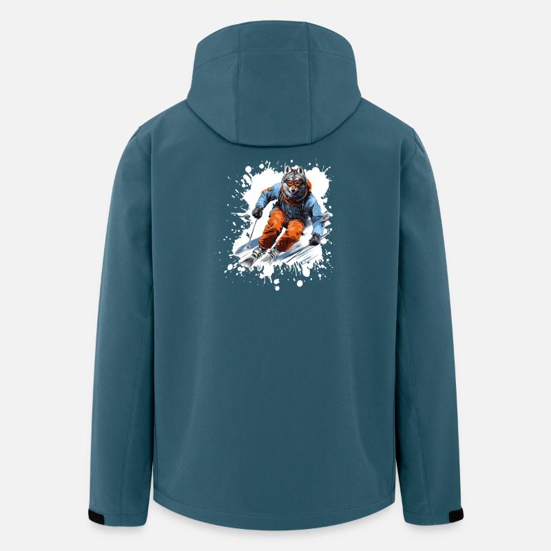Wolf Ski Skiing - Men’s Recycled Softshell Jacket by Stanley/Stella - stargazer