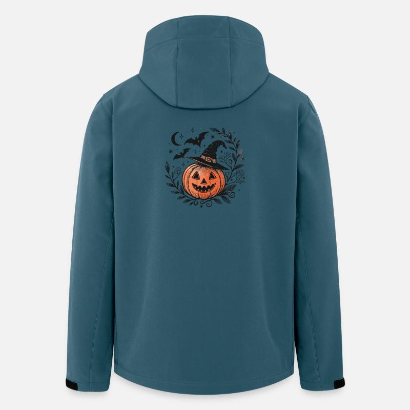 Nachthexe Kürbis - Recycelte Männer Softshell-Jacke von Stanley/Stella - Dunkles Petrol