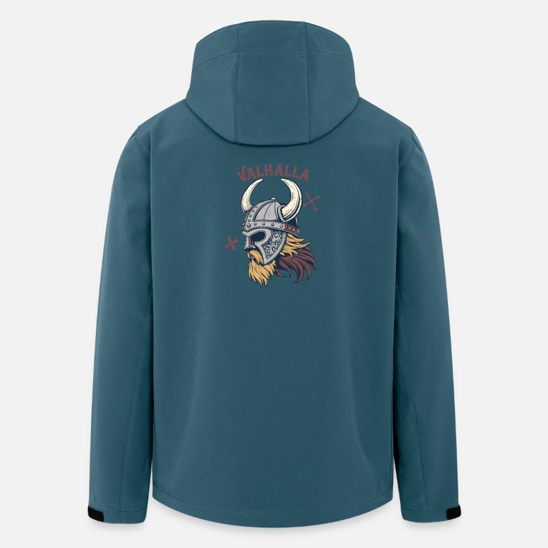 Stolzer Valhalla Viking Helm - Recycelte Männer Softshell-Jacke von Stanley/Stella - Dunkles Petrol