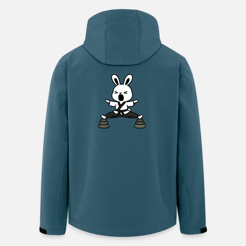 Zen Rabbit Kata auf Steinen - Recycelte Männer Softshell-Jacke von Stanley/Stella - Dunkles Petrol