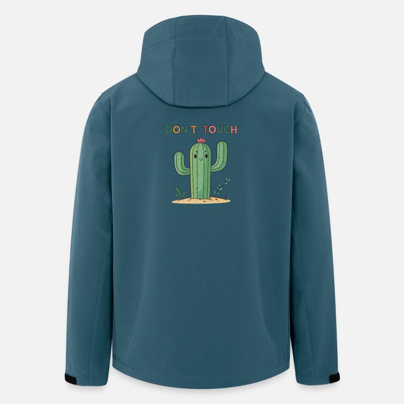 Lustiger Kaktus Nicht anfassen - Recycelte Männer Softshell-Jacke von Stanley/Stella - Dunkles Petrol