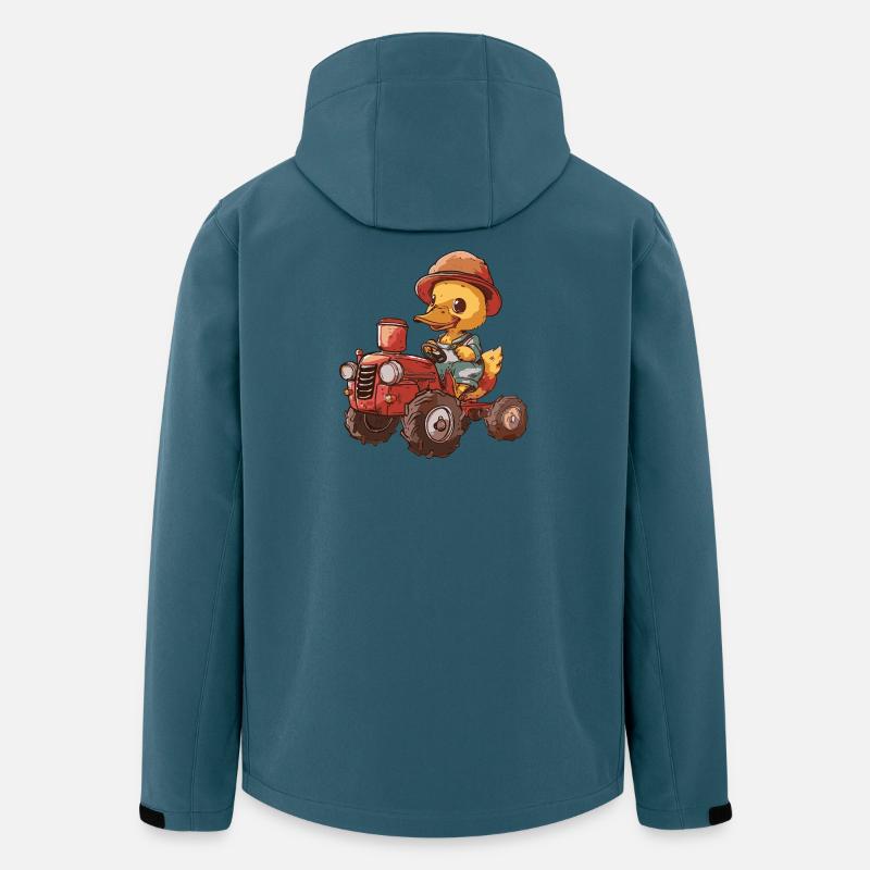 Ente Traktor Farmer - Recycelte Männer Softshell-Jacke von Stanley/Stella - Dunkles Petrol