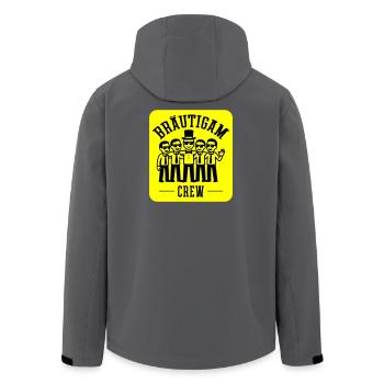 Bräutigam Crew Polterabend - Recycelte Männer Softshell-Jacke von Stanley/Stella - Dunkles Petrol - Hinten - AI Model Male 185 light (185cm)