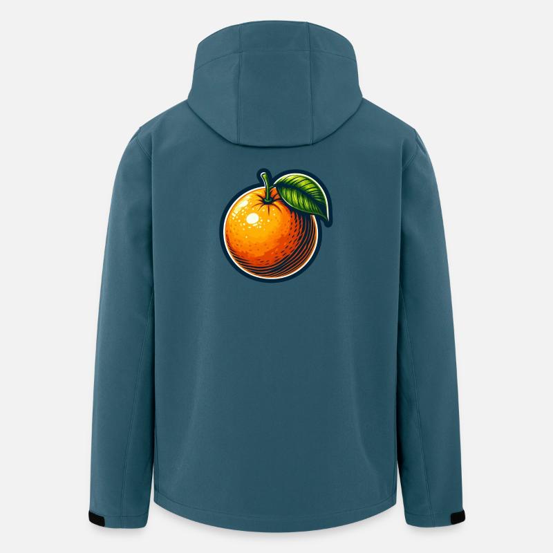 Bright cartoon orange with leaf - Men’s Recycled Softshell Jacket by Stanley/Stella - stargazer
