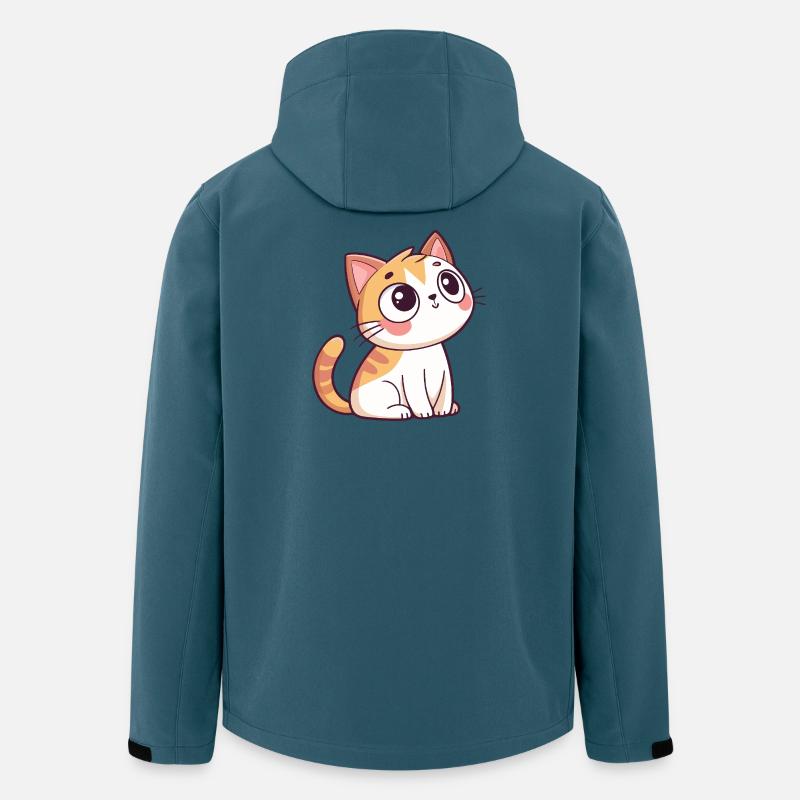 Neugieriges Kätzchen - Recycelte Männer Softshell-Jacke von Stanley/Stella - Dunkles Petrol