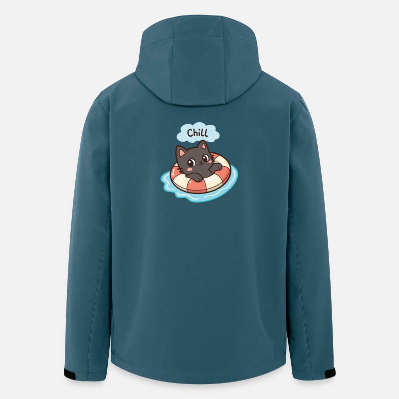 Chill Cat in a Buoy - Men’s Recycled Softshell Jacket by Stanley/Stella - stargazer